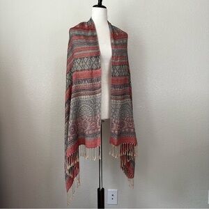 NWOT Gift from Jerusalem 100% Cashmere Fringe Scarf